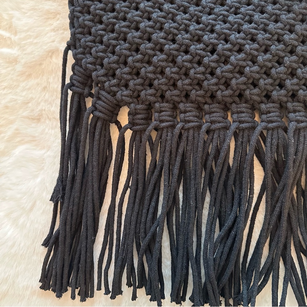 Danielle Nicole | Nwot - Black Macrame/Crochet Fr… - image 7
